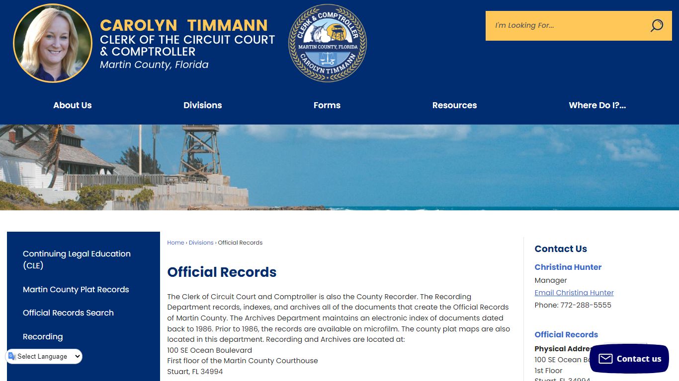 Official Records | Martin County Clerk